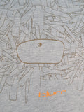 Blurr Mens Woody Tee Blue Grey Heather