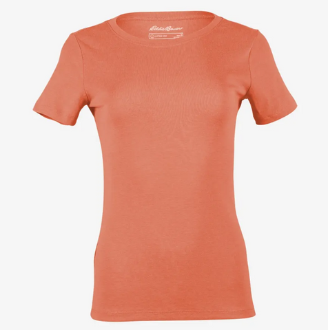 Eddie Bauer Women's Favorite Crew Tee Short Sleeve Dusty Coral