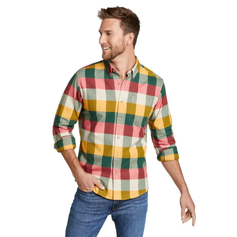 Eddie Bauer Men's Eddie's Favorite Flannel Classic Fit Long Sleeve