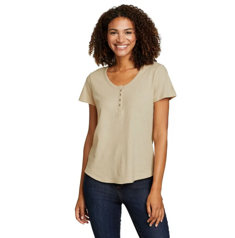 Eddie Bauer Women's EB Hemplify Henley Short Sleeve