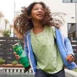 Klean Kanteen Insulated Kid Classic Water Bottle With Flip Seal Sport Cap 355ml (12oz) Dino Skate Green