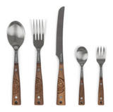 Petromax Leather Cutlery Bag With Cutlery