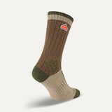 SEALSKINZ Gresham Recycled Wool and Cashmere Mid Length Colour Block Sock Brown