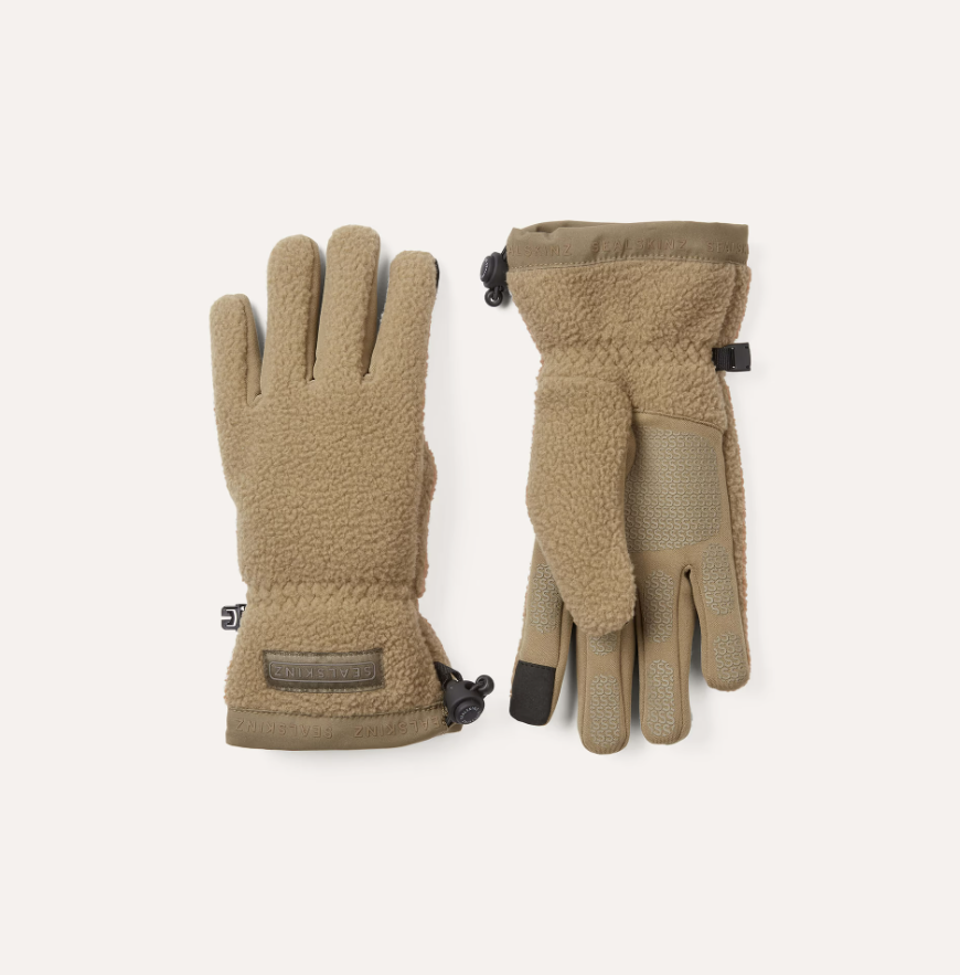 SEALSKINZ Mens Hoveton Waterproof Sherpa Fleece Glove Brown