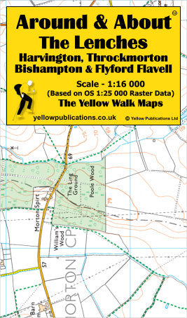 YP Around & About The Lenches, Harvington, Throckmorton, Bishampton & Flyford Flavell Walking Map