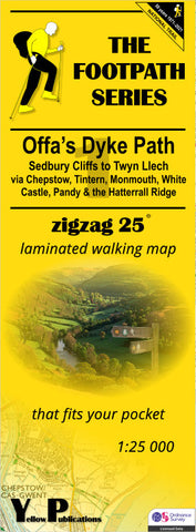 YP ZigZag Offa's Dyke Path 1: Sedbury Cliffs to Twyn Llech Walking Map