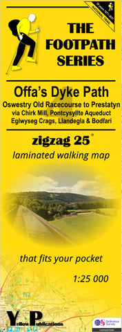 YP ZigZag Offa's Dyke Path 4: Oswestry Old Racecourse to Prestatyn Walking Map