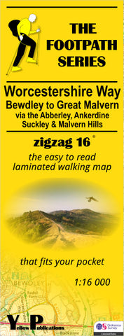 YP ZigZag Worcestershire Way Bewdley To Great Malvern Walking Map