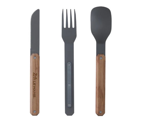 Akinod Straight Magnetic Cutlery (Grey Titanium Finish) - 24h Le Mans