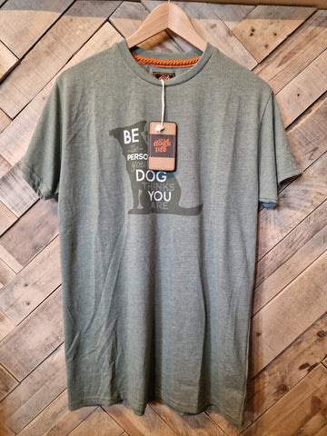 A Dogs Life Be The Person Military Green T Shirt
