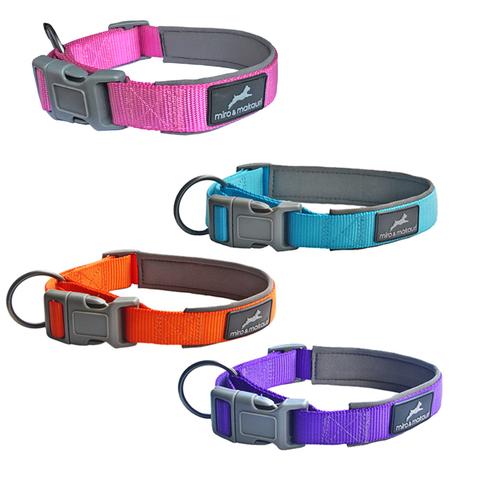 Miro & Makauri Neoprene Padded Nylon Clasp Collar 25mm