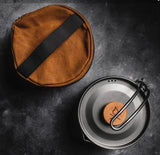 Uberleben Kessel 2.0 Titanium Pot + Waxed Canvas
