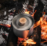 Uberleben Kessel 2.0 Titanium Pot + Waxed Canvas