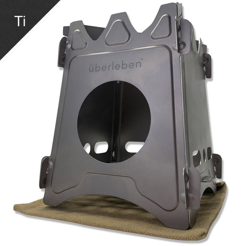 Uberleben Stöker Flatpack Titanium Stove + Unwaxed Canvas