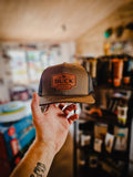 Buck Leather Patch Logo Trucker Hat