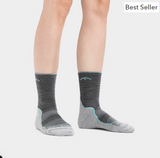 Darn Tough Women's Light Hiker Micro Crew Lightweight With Cushion Slate