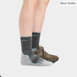 Darn Tough Women's Light Hiker Micro Crew Lightweight With Cushion Slate
