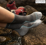 Darn Tough Women's Light Hiker Micro Crew Lightweight With Cushion Slate