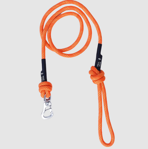 FELLDOG Ridge Rope Lead Orange Silver Hook
