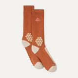 SEALSKINZ Scarning Recycled Wool and Cashmere Mid Length Colour Block Sock Rust