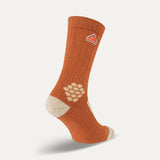 SEALSKINZ Scarning Recycled Wool and Cashmere Mid Length Colour Block Sock Rust