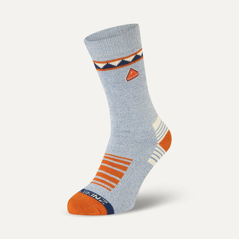 SEALSKINZ Kimberley Single Layer Bamboo Mid Length Hiking Sock Blue