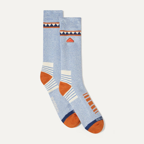 SEALSKINZ Kimberley Single Layer Bamboo Mid Length Hiking Sock Blue