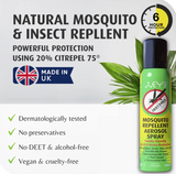 Theye Natural Mosquito & Insect Repellent Aerosol Spray 150ml | Family Friendly DEET-Free