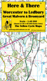 YP Here & There Worcester To Ledbury, Great Malvern & Bromyard Cycling Map