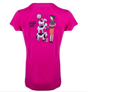 Its A Dogs Life Feeding Time Ladies T Shirt