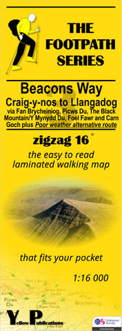YP Zigzag Beacons Way 3: Craig-y-nos to Llangadog Walking Map