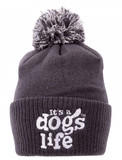 A Dogs Life Beanie With Pom