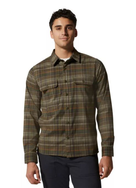 Mountain Hardwear Stretchstone Flannel Long Sleeve Shirt - — Mens Clothing  Size: Large, Sleeve Length: Long Sleeve, Center Back Length: 31 in, Age  Group: Adults — 1677161461-L