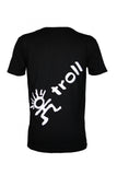 Troll Tshirt With Large Troll Logo To The Back Black