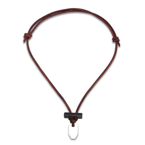 Wazoo Bushcraft Leather Necklace With Firesteel